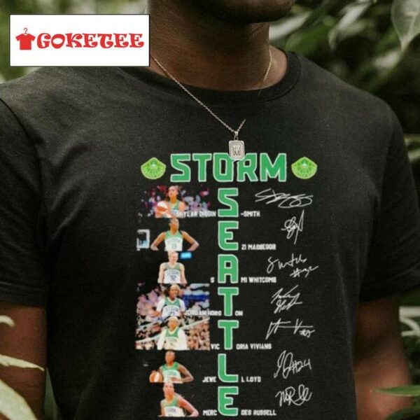Seattle Storm Women’s Basketball Greatest Players Signatures T Shirt